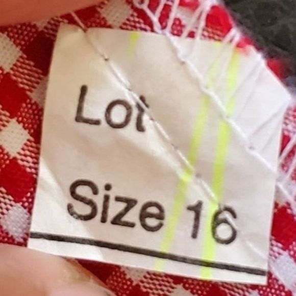 Vintage Capris Size XX Pants Red White Check Plus 2X 3X - Picture 6 of 9